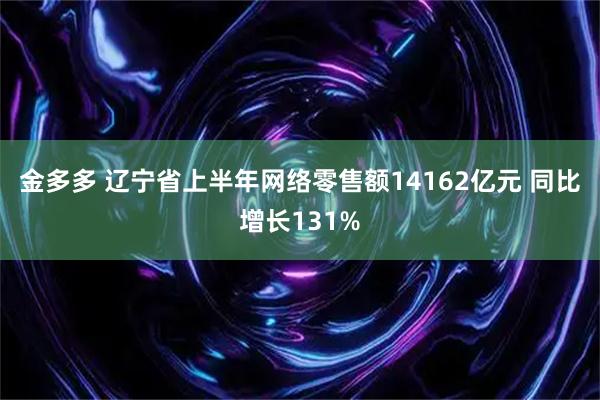 金多多 辽宁省上半年网络零售额14162亿元 同比增长131%